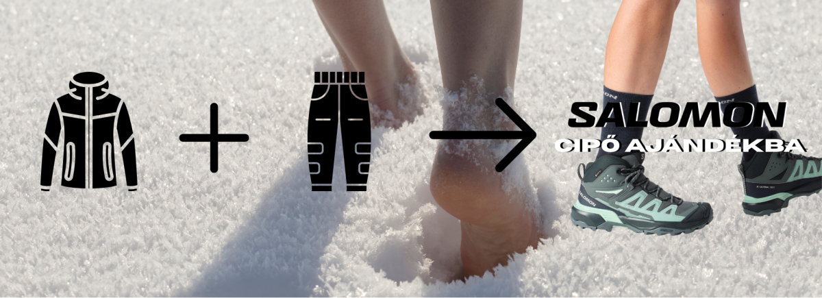 Síkabát+sínadrágért Salomon cipő ajándékba!
