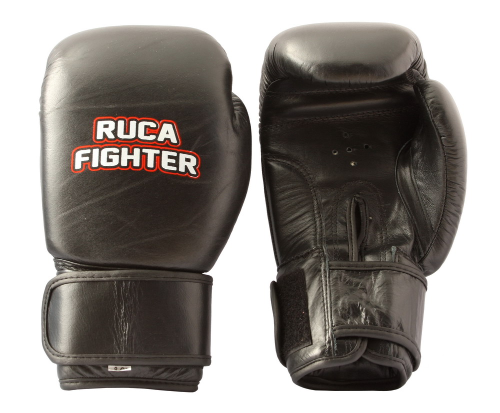 Ruca Fight bokszkesztyű, 10 unciás, fekete színű