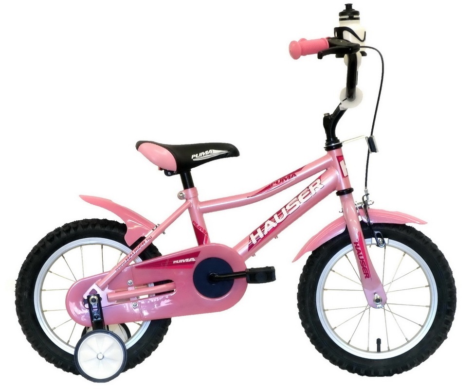 Hauser Puma 14"-es kerékpár, világos rózsaszín