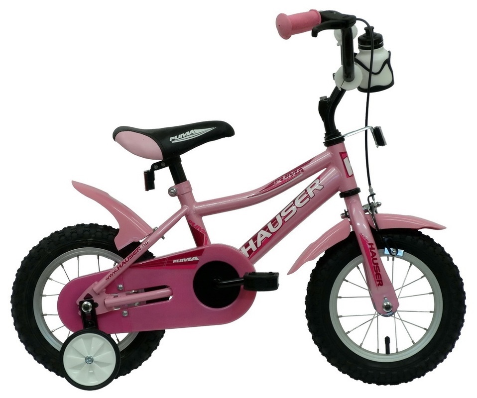 Hauser Puma 12"-es kerékpár, világos rózsaszín