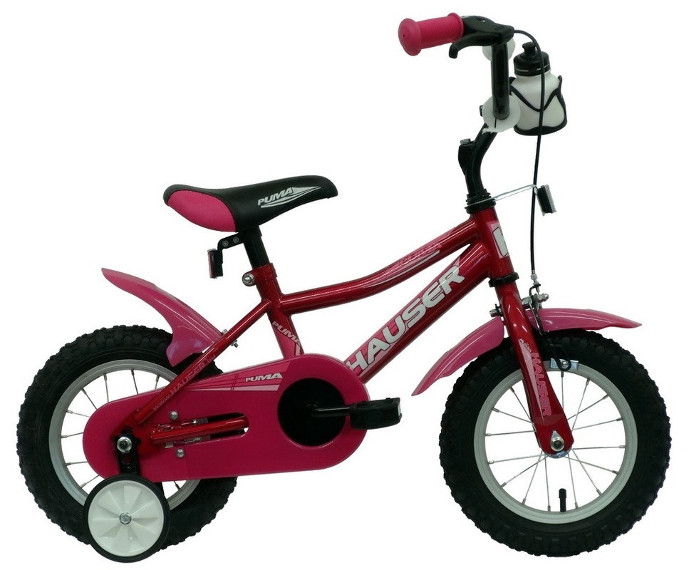 Hauser Puma 12"-es kerékpár, sötét rózsaszín