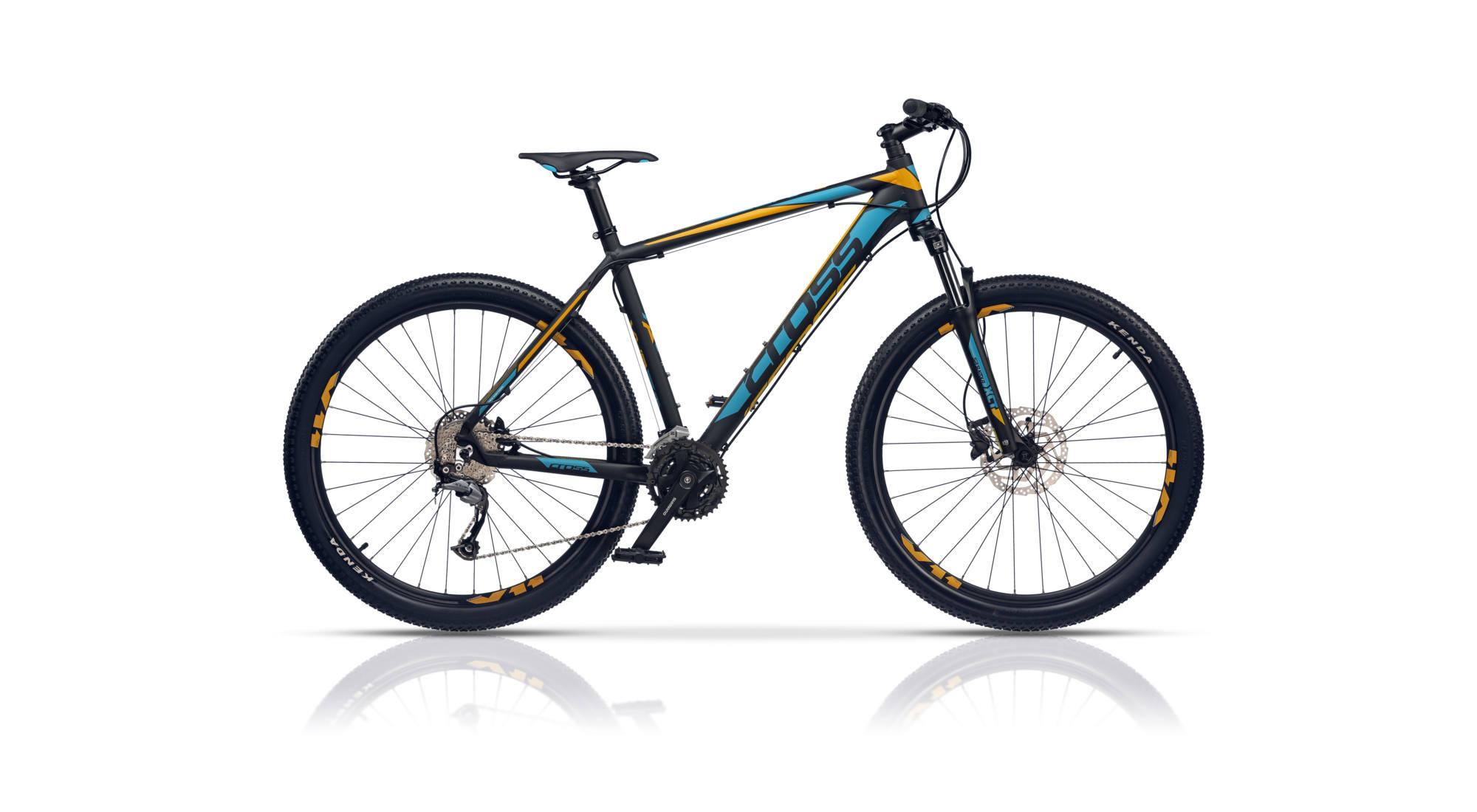 Cross GRX 9 29 férfi MTB kerékpár 2020', matt fekete-kék-okker