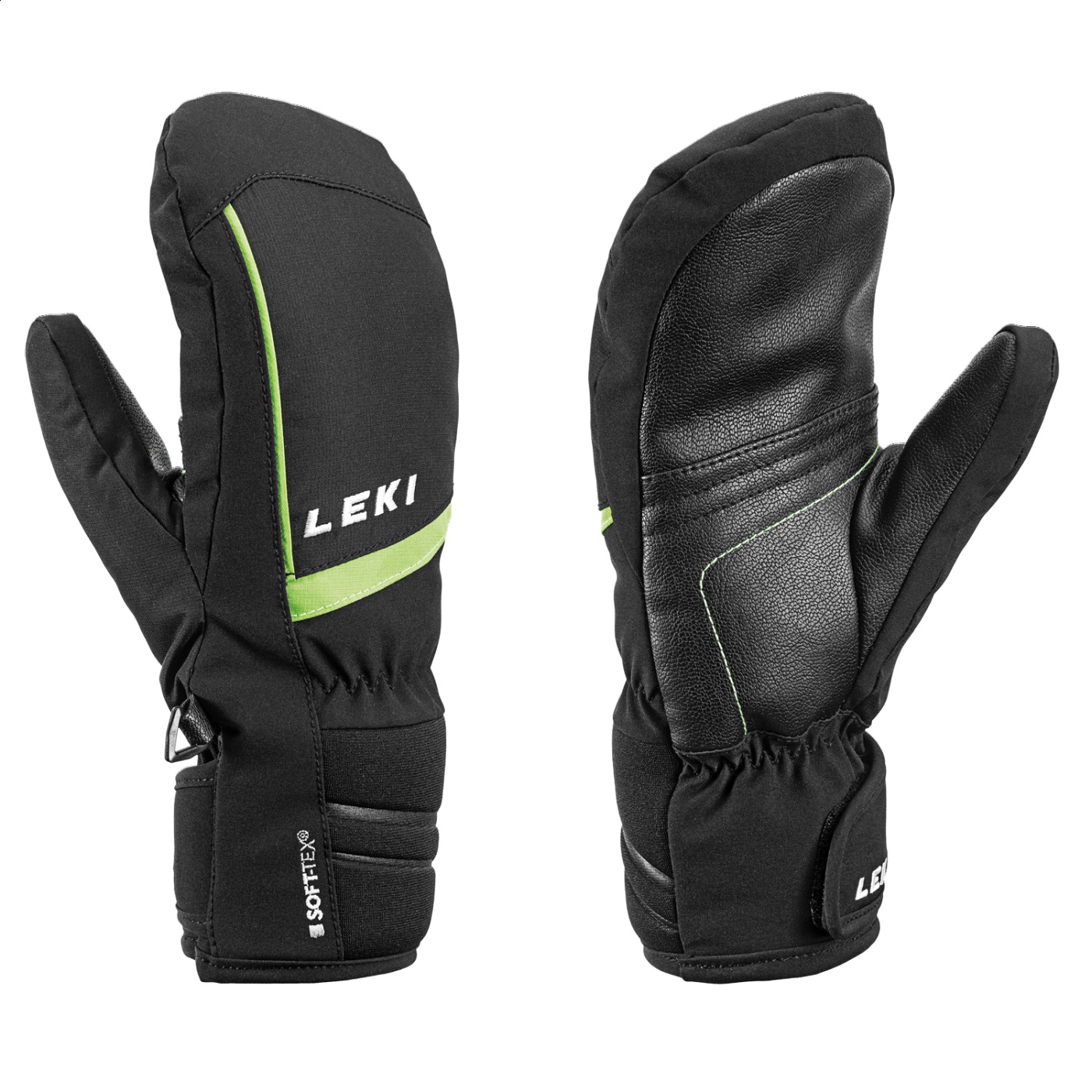 Max Junior Mitten gyerek síkesztyű, black-lime