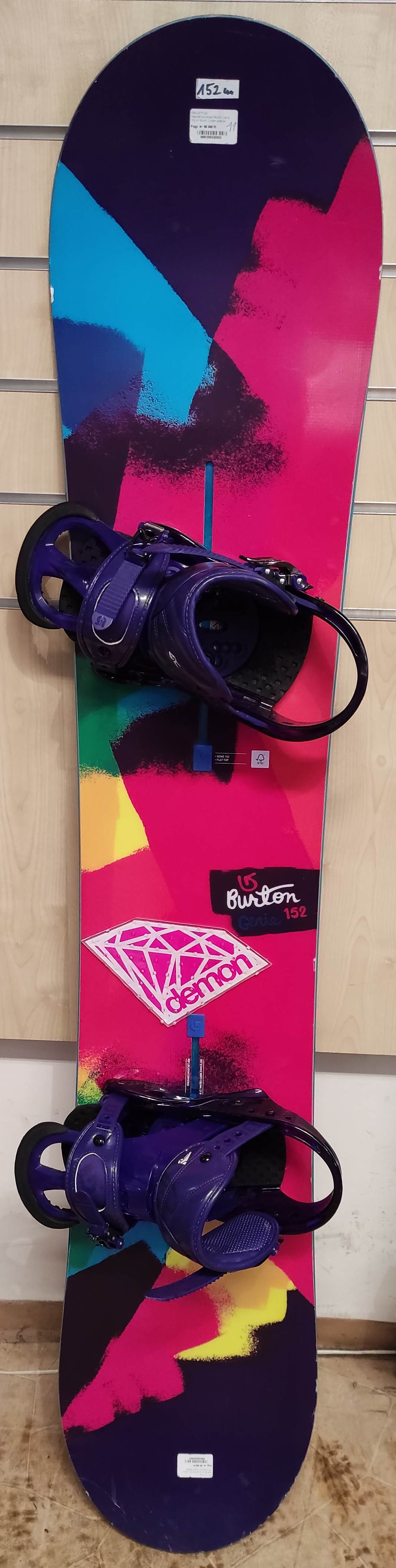 Használt Burton Genie snowboard, Citizen kötéssel 152cm
