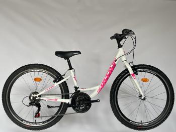 MTB Junior kerékpár 24", fehér-pink 1.Kép