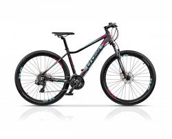 2022 Causa SL 1 női 27,5&quot; MTB kerékpár, matt fekete-türkíz Kép