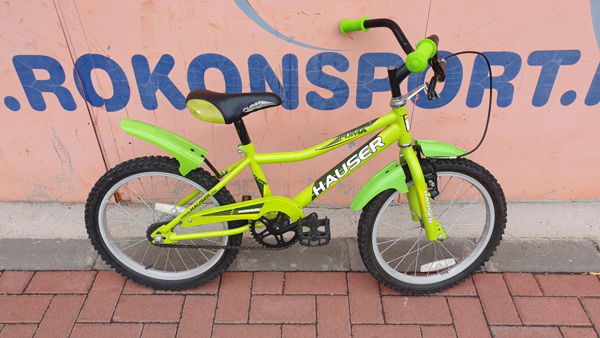 Használt 18"-as Hauser Puma gyermek kerékpár, zöld