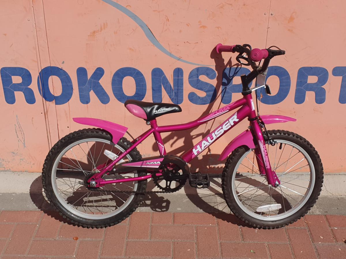 Használt 18"-as Hauser Puma gyermek kerékpár, sötét rózsaszín