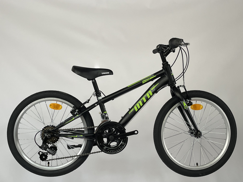 MTB Kid kerékpár 20", fekete-zöld, 12 seb.