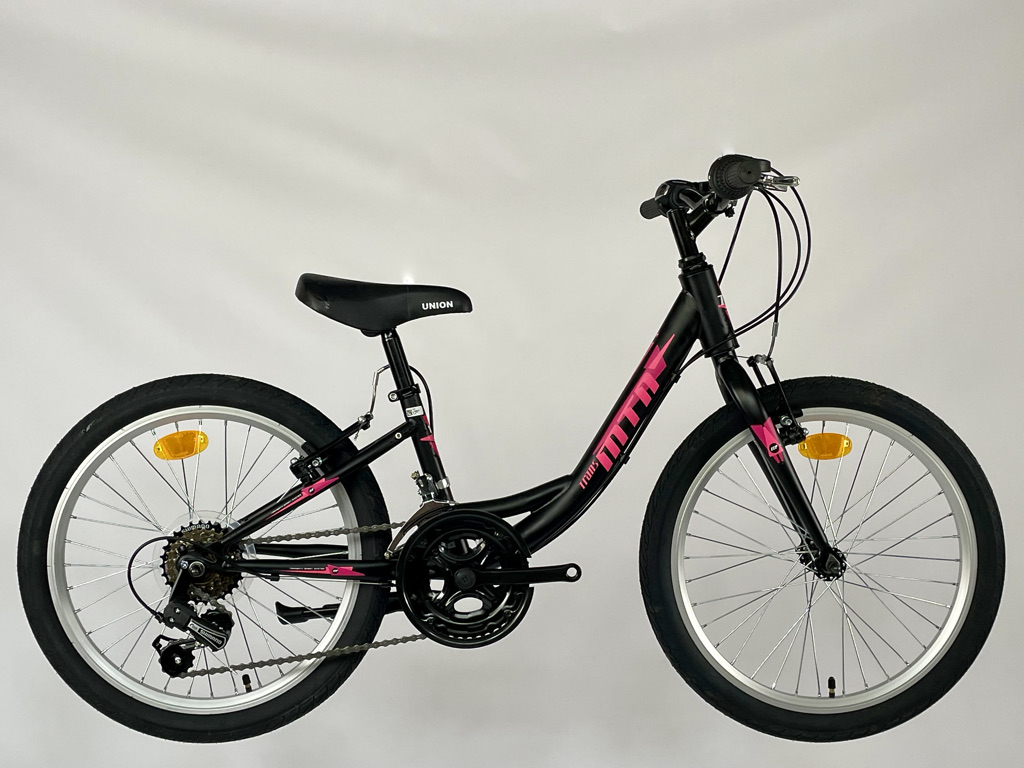 MTB Kid kerékpár 20", fekete-pink, 12 seb.