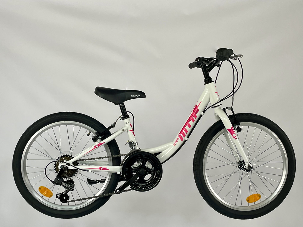MTB Kid kerékpár 20", fehér-pink, 12 seb.