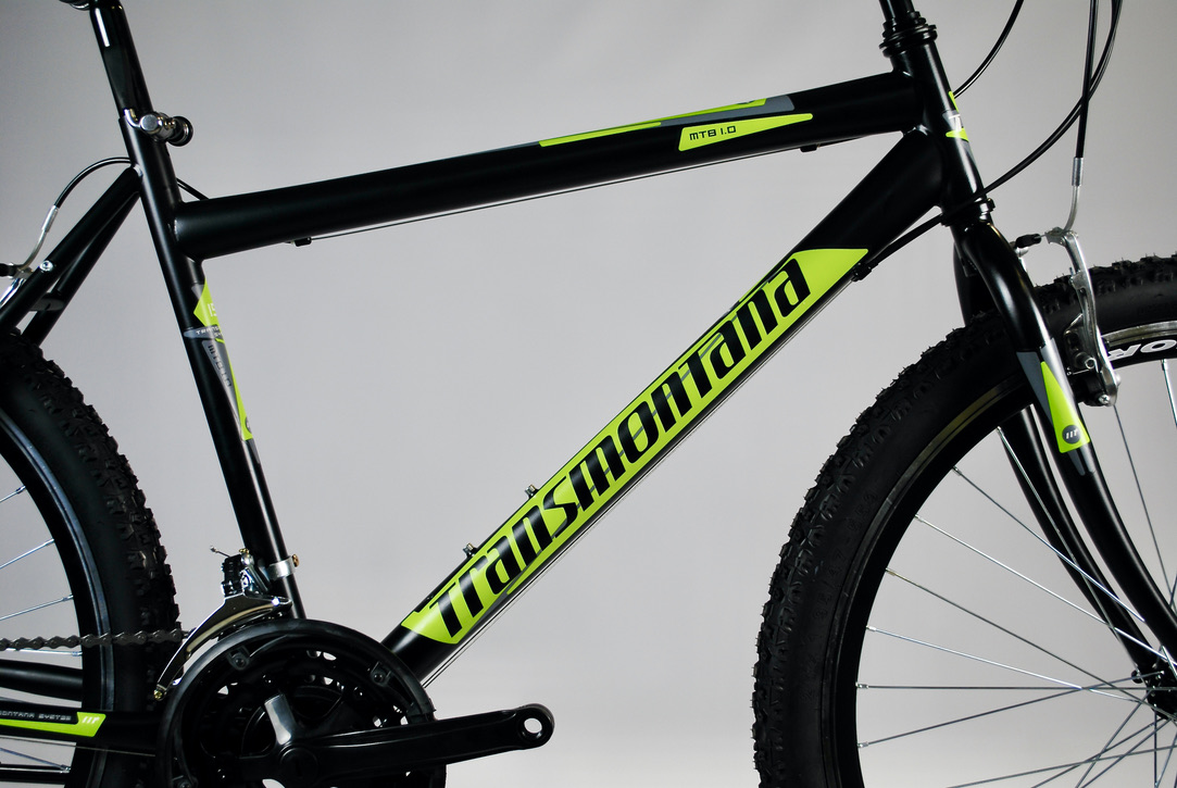 MTB 1.0 férfi kerékpár 26", fekete-zöld