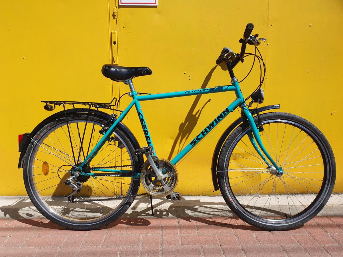 Használt 26"-os Schwinn-Csepel Ranger ATB kerékpár, zöld-fekete