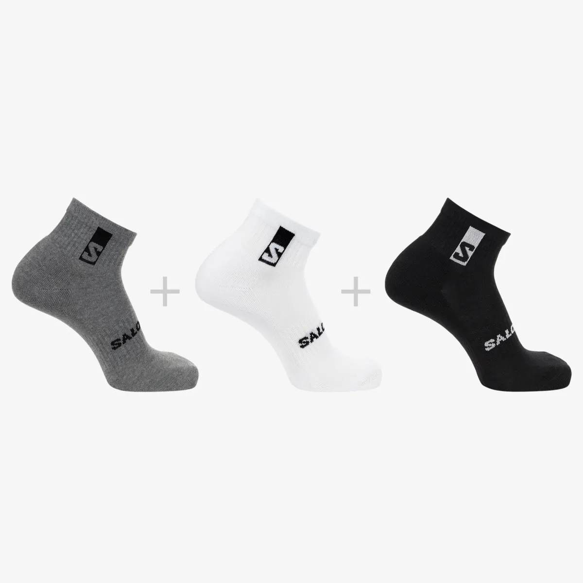 Everyday Ankle 3Pack zokni, black/white/grey
