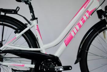 trekking comfort 2.0  női kerékpár 28", fehér-pink 2.Kép