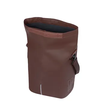 City Shopper kerékpáros táska, csomagtartóra, 14L, vegán bőr, barna 5.Kép