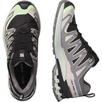 XA PRO 3D V9 GTX női terepfutó cipő, black/platina green/gray violet 10.Kép