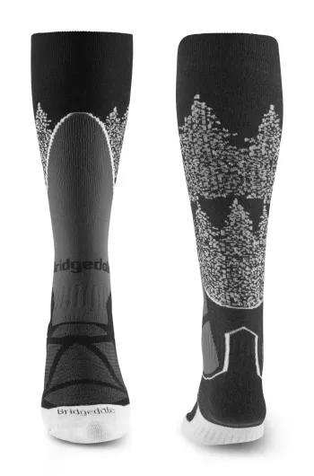 Midweight női sízokni, black-white 2.Kép