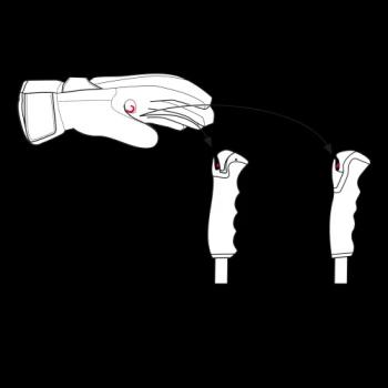 Vallarta 3D Women síkesztyű, black-rose 5.Kép