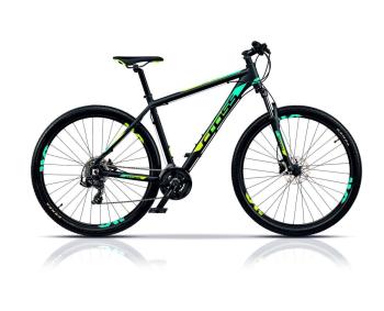 GRX 7 27,5" MTB kerékpár, matt fekete-zöld Kép