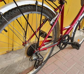 Használt 26"-os Hauser Swan city kerékpár, bordó 3.Kép