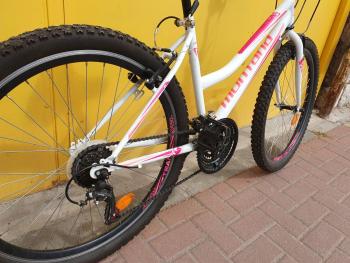 Használt 26"-os TransMontana MTB kerékpár, fehér-pink 2.Kép