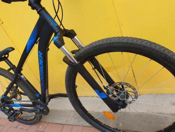 Használt 27.5"-os Rockrider ST250  MTB kerékpár, fekete-kék 2.Kép