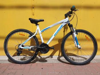 Használt 26"-os Rockrider 5.1 MTB kerékpár, fehér-zöld Kép