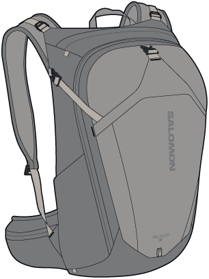 Trailblazer 30 hátizsák 30 liter, cloudburst-paloma-silver cloud 2.Kép