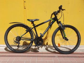 Használt 24"-as Rockrider ST 500 alu junior MTB, fekete-neon zöld Kép