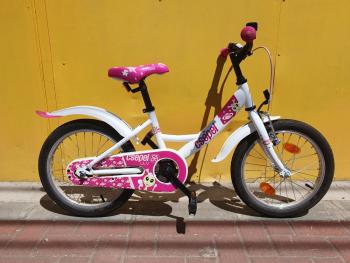 Használt 16"-as Csepel Lily junior kerékpár, fehér-pink Kép