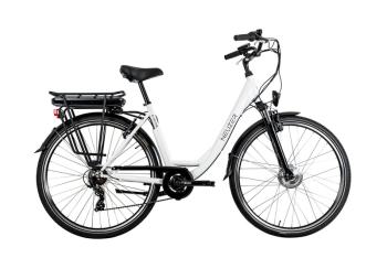 Amigo e-Active 28" női E-Trekking, teleszkópos, matt fehér Kép