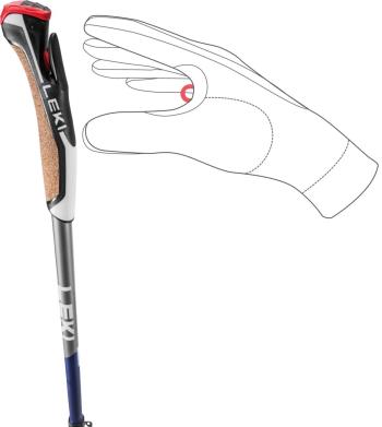 Traveller Carbon Nordic Walking teleszkópos túrabot, 90-130cm, midnight blue-anthracite-white 5.Kép
