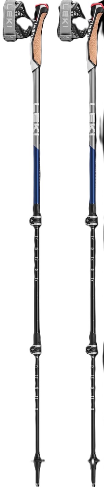 Traveller Carbon Nordic Walking teleszkópos túrabot, 90-130cm, midnight blue-anthracite-white Kép