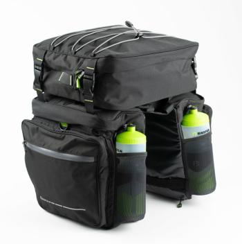 BFDP02 Voyager 3 részes kerékpáros táska, csomagtartóra, 32L, fekete 2.Kép