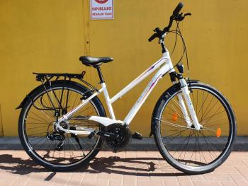 Használt 28"-os Neuzer Firenze 100 alu női trekking kerékpár, fehér-pink Kép