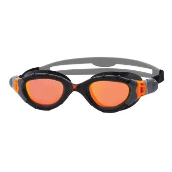 Zoggs Predator Flex Titanium úszószemüveg, grey-black-mirrorred orange Kép