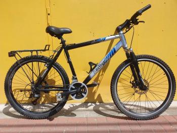 Használt 26"-os Active alu MTB kerékpár, ezüst-kék Kép