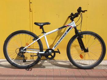 Használt 24"-as Rockrider ST 100 junior MTB, fehér-fekete Kép