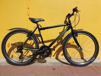 Használt 26"-os TransMontana MTB kerékpár, fekete-zöld Kép
