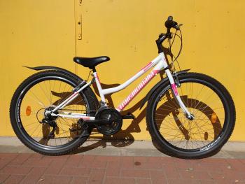 Használt 26"-os TransMontana MTB kerékpár, pink-fehér Kép